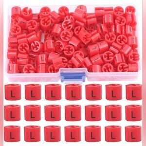 🔹️NIB Red Large Plastic Clothing Clip On Hanger Size Tags